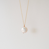 Coin Pearl Pendant Necklace