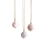 Coin Pearl Pendant Necklace