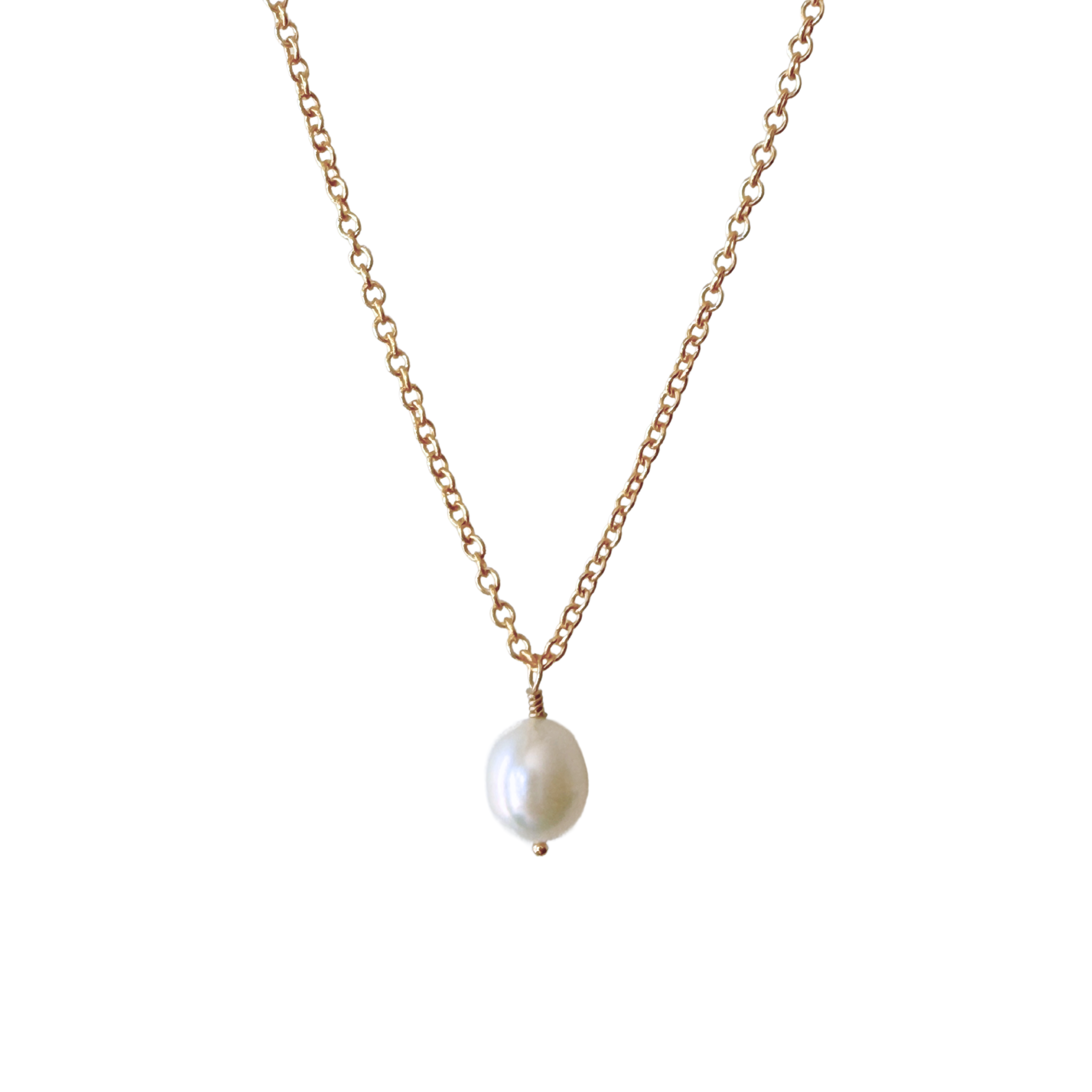 Freshwater Pearl Pendant Necklace – Sand Salt - Main Image