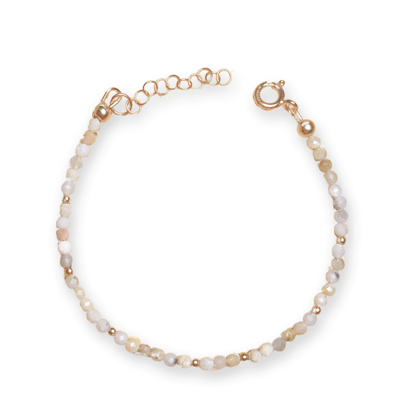 Sand + Salt's Peruvian Pink Opal Gemstone Bracelet, Gold-Filled + Gemstone Jewelry, Sand and Salt Studio
