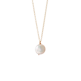 Coin Pearl Pendant Necklace