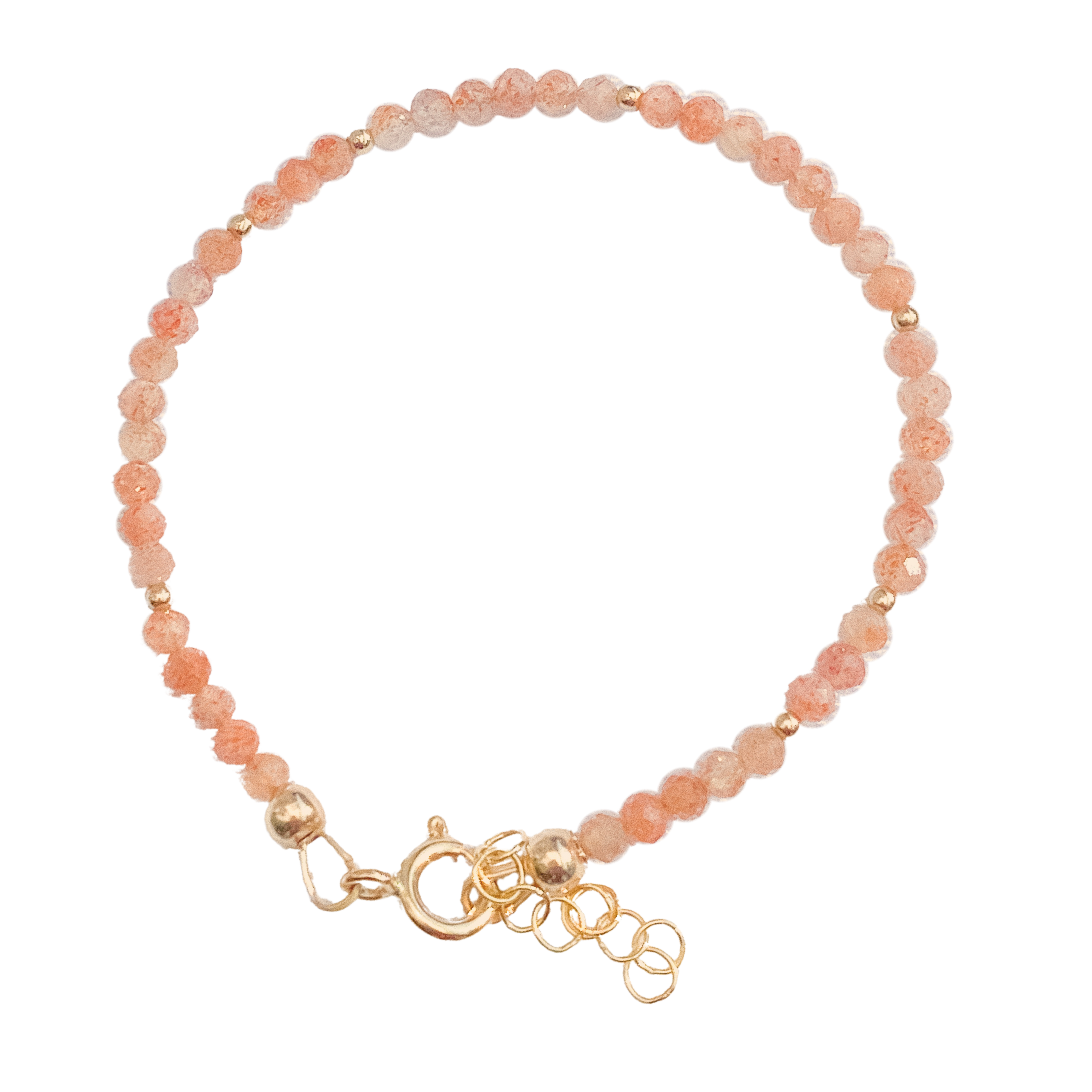sand + salt sunstone bracelet; gold filled and gemstone jewelry