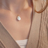 Coin Pearl Pendant Necklace