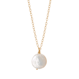 Coin Pearl Pendant Necklace