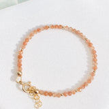 sand + salt sunstone bracelet; gold filled and gemstone jewelry